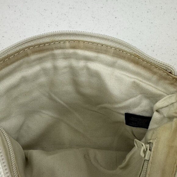 Fossil Pebbled Leather Small Hobo Wristlet Purse Off White - Picture 7 of 14